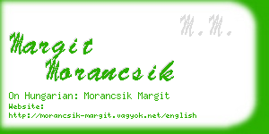 margit morancsik business card